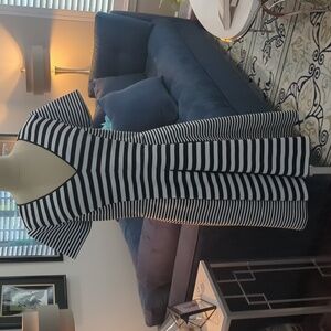 Banana Republic Black & White Stripe flare dress